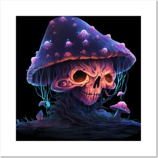 Mushroom Halloween Posters and Art